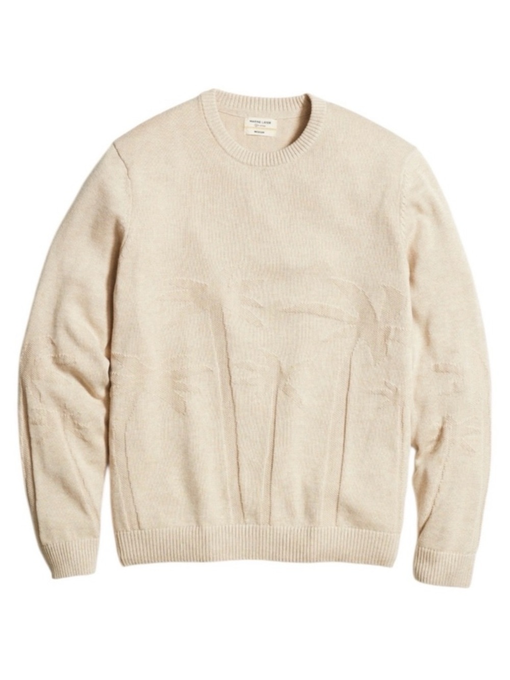 Marine Layer Scenic Crewneck Sweater Oatmeal Size XL NWT‎